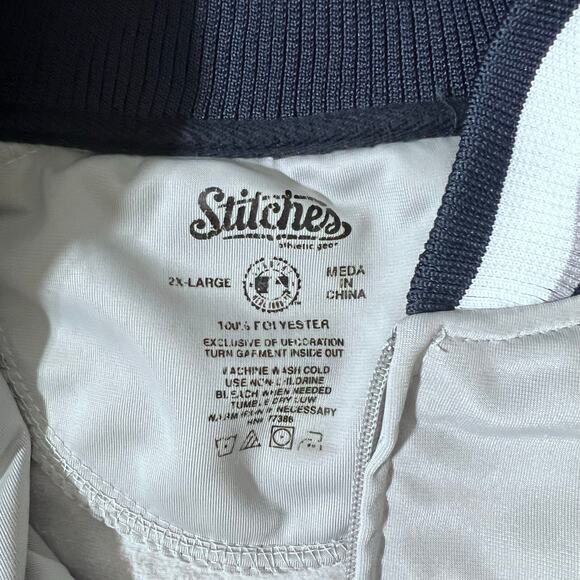 Houston Astros Track Jacket Men 2XL Gray Blue Full Zip Stitches MLB Genuine - Picture 6 of 7